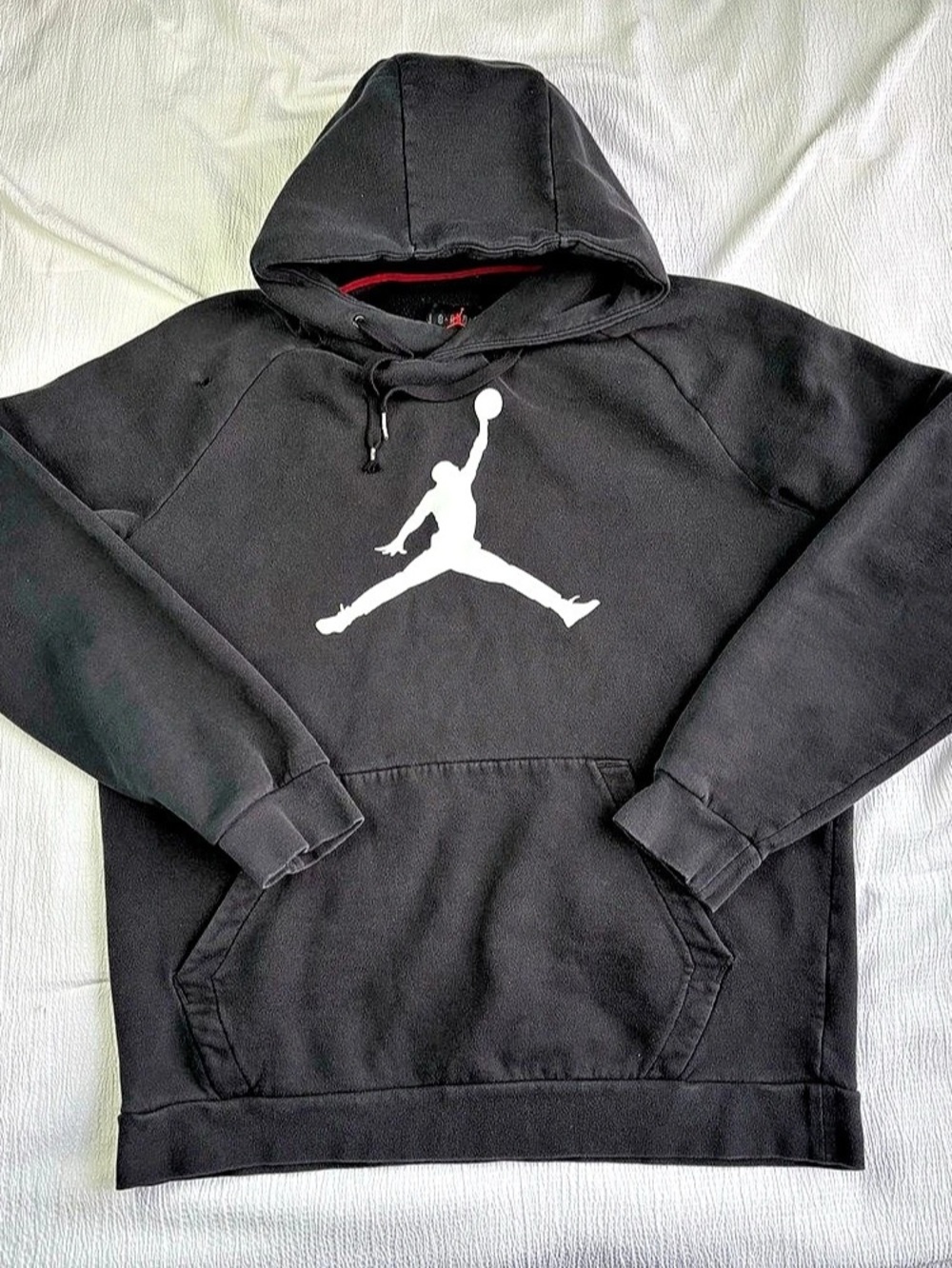 Air Jordan Hoodie Mens Large Black Fleece Big Logo Pullover Long Sleeve Jumpman